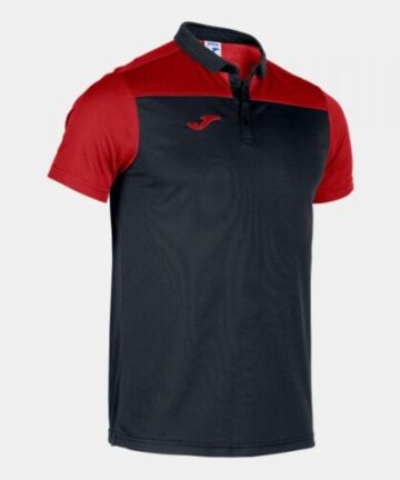 POLO SHIRT HOBBY II BLACK-RED S/S L