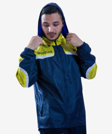 Bunda RAIN JACKET CON MESH ASIA modrá-žltá S Bunda RAIN JACKET CON MESH ASIA modrá-žltá S