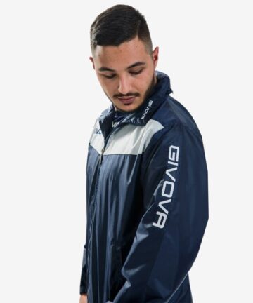 Bunda RAIN SCUDO CON MESH modrá-biela L Bunda RAIN SCUDO CON MESH modrá-biela L