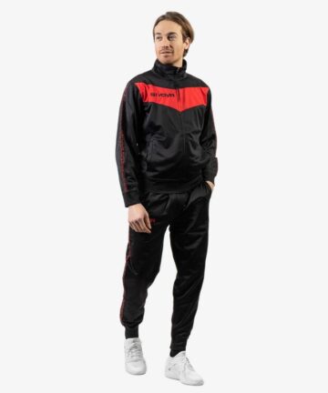 TUTA BANDA VISA TRIACETATO NERO/ROSSO Tg. M TUTA BANDA VISA TRIACETATO NERO/ROSSO Tg. M