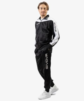 Súprava TUTA ROMA TRIACETATO čierna-biela S Súprava TUTA ROMA TRIACETATO čierna-biela S