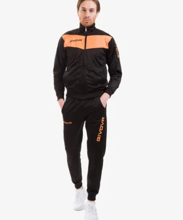 Súprava TUTA VISA FLUO TRIACETATO čierna-fluo oranžová L Súprava TUTA VISA FLUO TRIACETATO čierna-fluo oranžová L