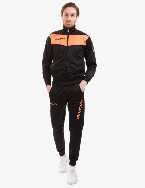 Súprava TUTA VISA FLUO TRIACETATO čierna-fluo oranžová L Súprava TUTA VISA FLUO TRIACETATO čierna-fluo oranžová L